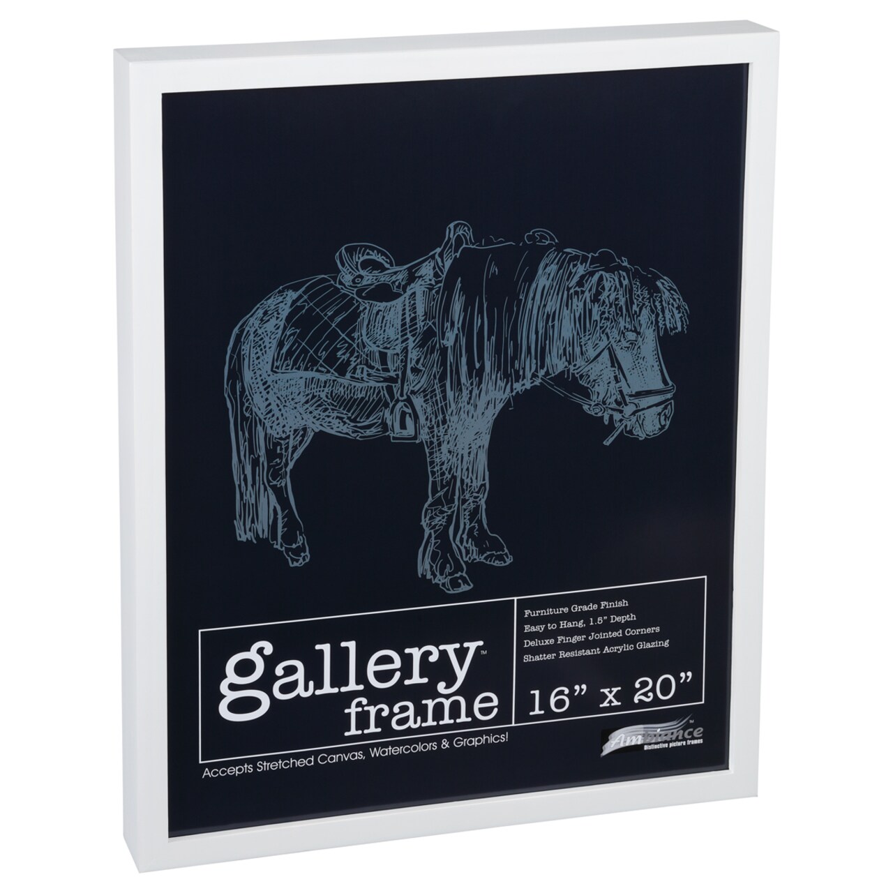 Ambiance Gallery Wood 1.5" Deep Picture Frame - Professional Quality Frames for Stretch Canvas, Artists, Display, Home Decor, & More!